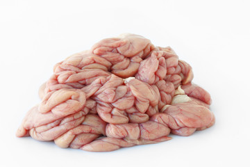 Chitterlings internal organs of pig.