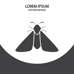 Butterfly icon on the background