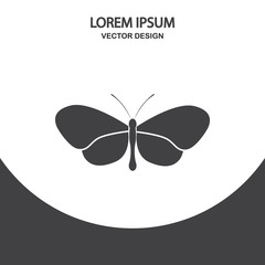 Butterfly icon on the background