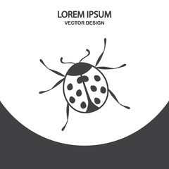 Ladybug icon on the background