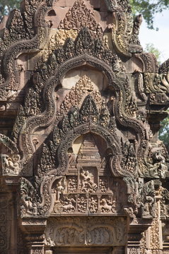 Banteay Srei Hindu temple, near Angkor, Siem Reap, Cambodia