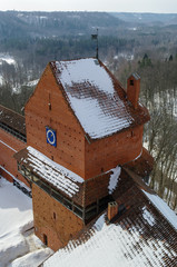 Turaida Castle is a recently reconstructed medieval castle in Turaida, in the Vidzeme region of Latvia, on the opposite bank of the Gauja River from Sigulda.
