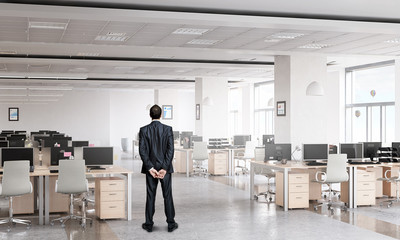 Businessman in office interior