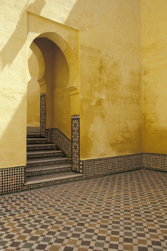 Africa, Morocco, Meknes
Interior courtyard Moulay Ismail Mausoleum