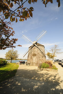 Model of Beebe windmill, Sag Harbor, The Hamptons, Long Island, New York State