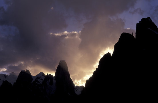 Pakistan, Baltoro Muztagh Range. Uli Biaho Spire