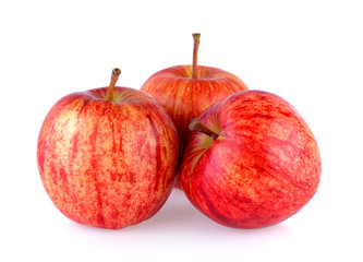 red apple on white background