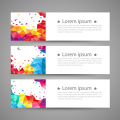 Set of banner templates. modern abstract design.
