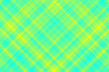 Illustration with cyan and yellow checkered diagonal lines