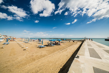 Panorama of the Adriatic Riviera in Romagna