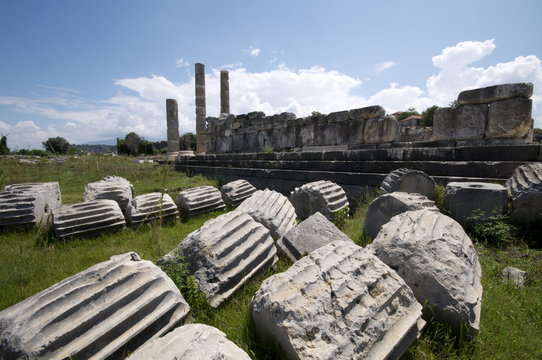The Temple of Leto at the Lycian site of Letoon, Antalya Province, Anatolia, Turkey Minor
