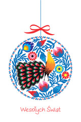 Boże Narodzenie, polskie motywy tradycyjne, bombka