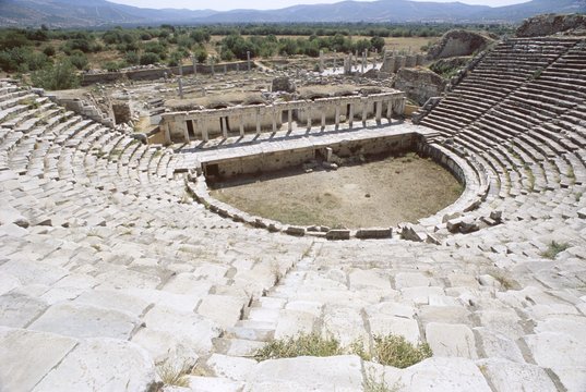 The Roman theatre, archaeological site, Aphrodisias, Anatolia, Turkey Minor