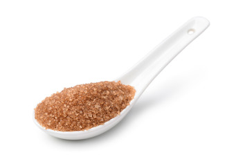 Ceramics spoon of brown sugar