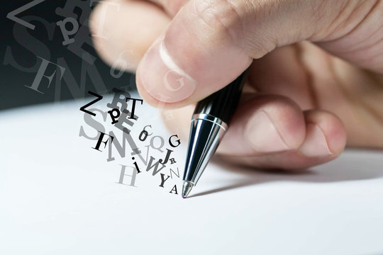 mano, scrivere, firmare, penna, lettera