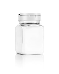 blank packaging salt bottle isolated on white background