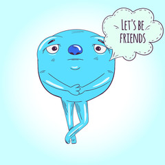 Cute monster vector illustration