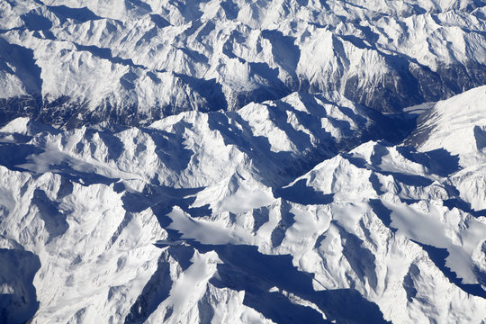 View of snowy alps, Switzerland