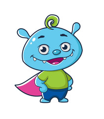 Blue Alien Character