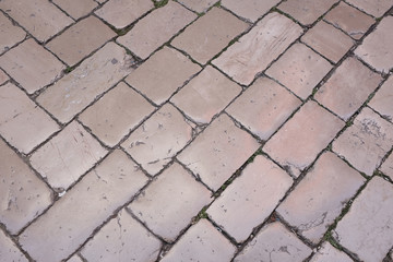 ancient, roman marble sidewalk in Croatia