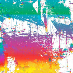 Naklejka premium Grunge style abstract color splash background
