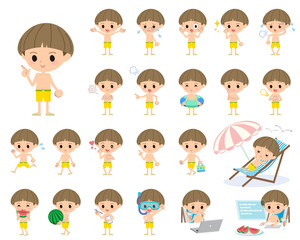 boy Yellow Swimwear style