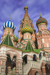 Fototapeta na wymiar View of Saint Basils Cathedral at the Red Square, Moscow, Russia. 
