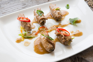 Asian meat rolls