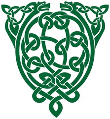 Celtic knot vector symbol isolated on white