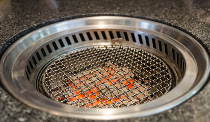 close up grate for grilling food