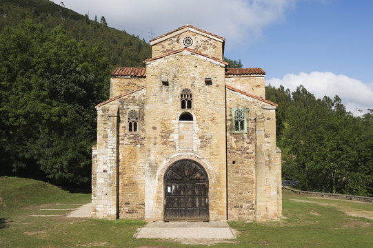 San Miguel de Lillo, 9th century Royal Chapel of Summer Palace of Ramiro I, remodelled in the 17th century, Oviedo, Asturias, Spain