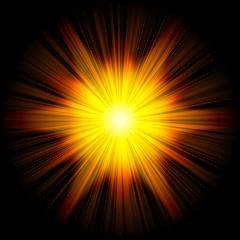 Obraz premium Red and Yellow Flash, Burst or Explosion