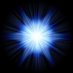 Blue and White Flash, Burst or Explosion