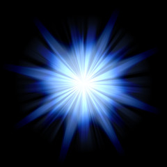 Blue and White Flash, Burst or Explosion