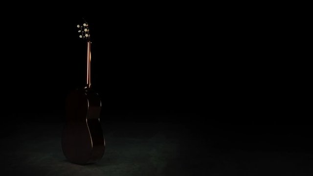 Acoustic guitar is isolated