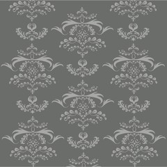 Symmetrical light pattern on gray background, hand drawn, vector illustration