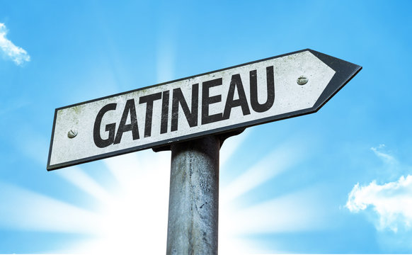 Gatineau direction sign in a concept image