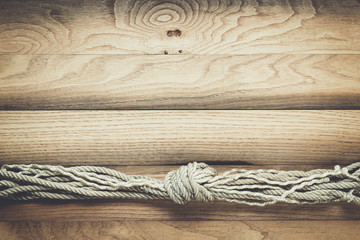 old wooden texture with ship rope background