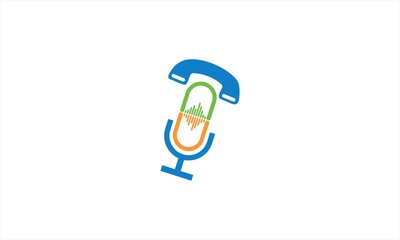 phone and microphone logo