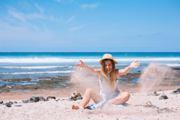 beautiful girl on the beach