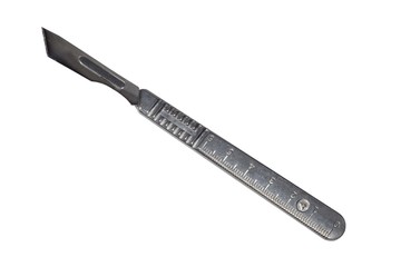 A scalpel on a white background.
