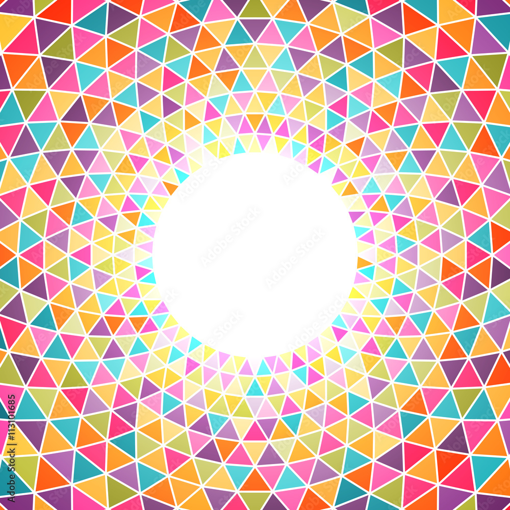 Aufkleber abstract colorful triangle background with place for your content