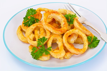 Rings of Squid Fried, Grilled