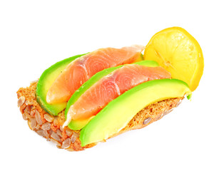 Sandwiches with Avocado and Salmon