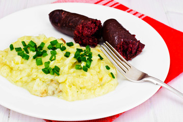 Mashed Potatoes and Black Pudding Kaszanka
