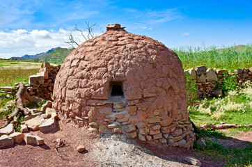 Traditional clay oven in the village of Bolivia