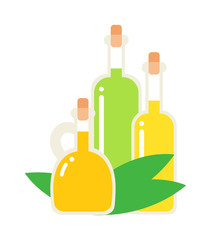 Oil bottle vector illustration.