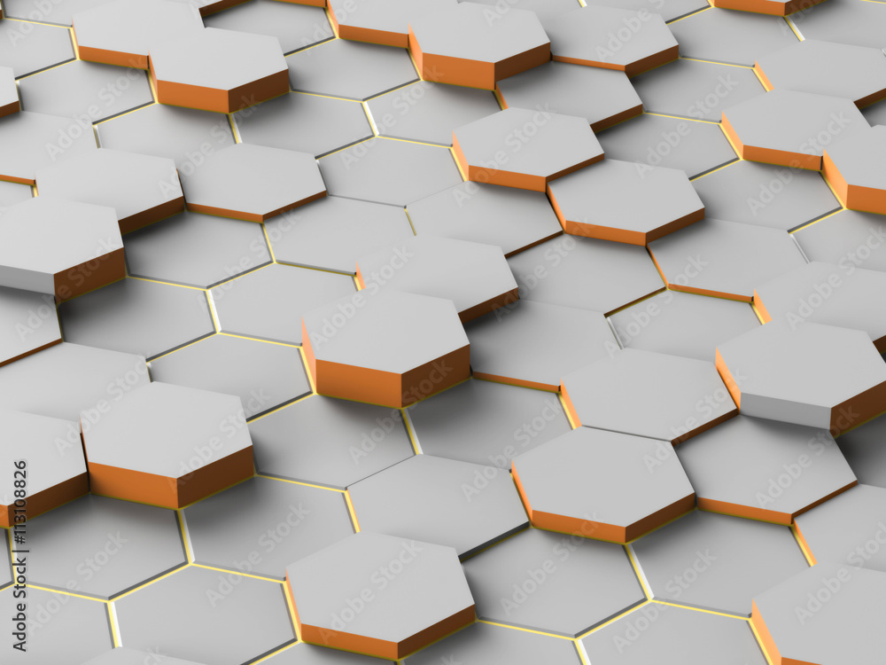 Poster abstract digital gray hexagon geometric random and background