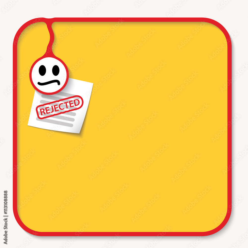 Poster text box for fill your text with questionnaire