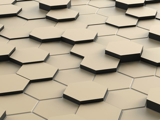 Abstract Digital Hexagon geometric Background